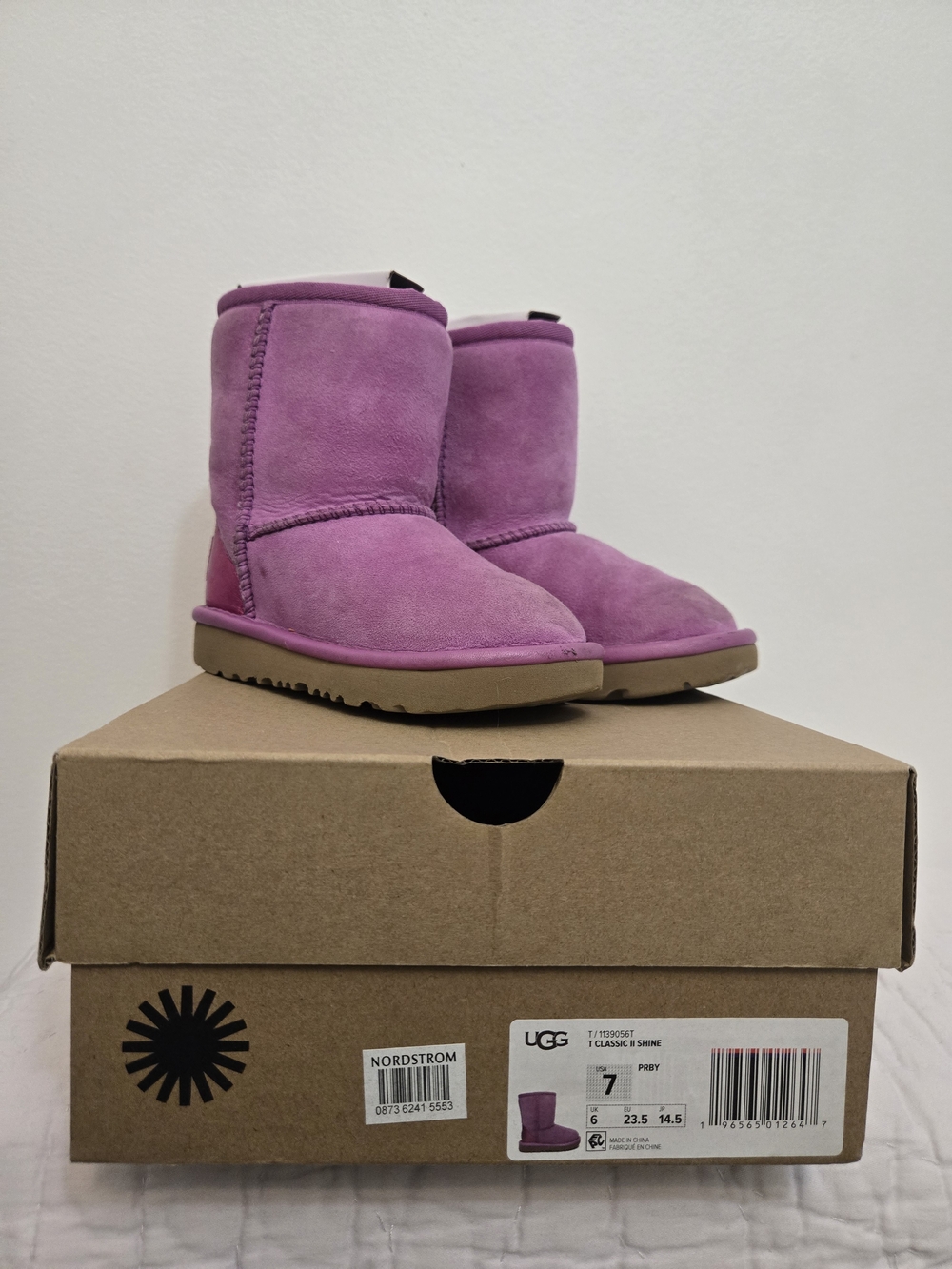 UGG Classic Toddler Hot Pink Suede Boots Size 7